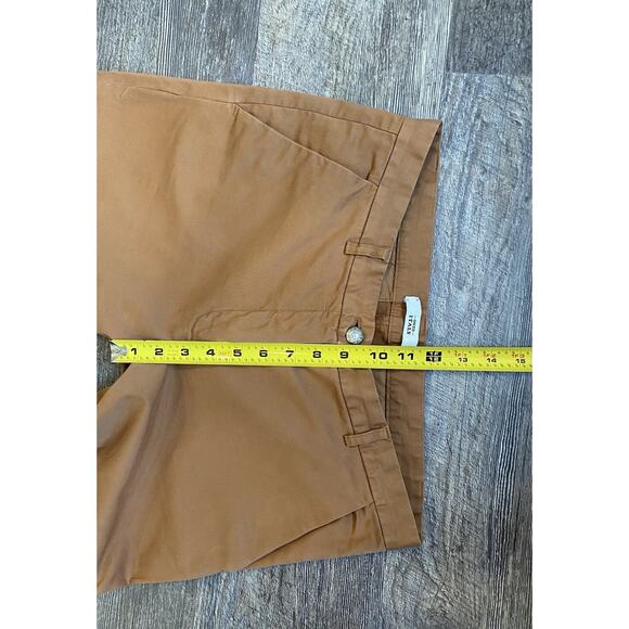 0039 ITALY Womens Pants Size Small Stretch Tan Brown Cropped Capri Quiet Luxury - Picture 12 of 14